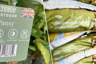 Unclear labelling on a supermarket plug plant and bagged compost