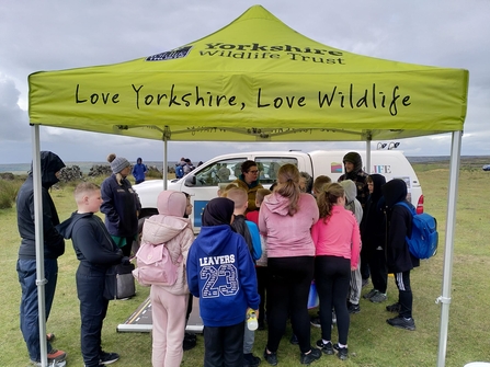 Children attending the Let's Learn Moor event in the North York Moors
